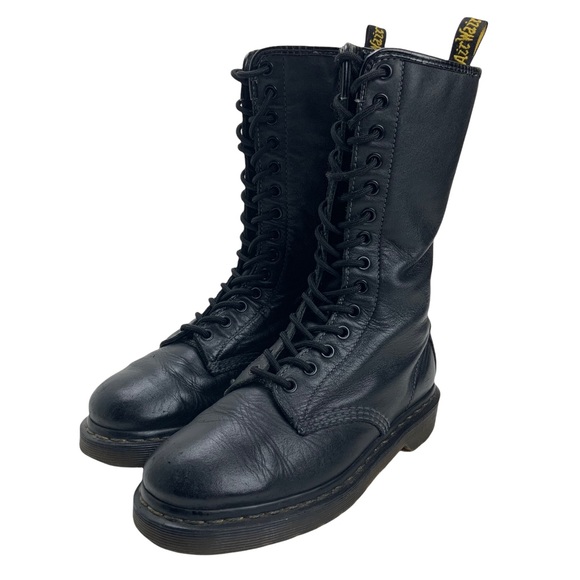 Dr. Martens Shoes - Dr. Martens 1B99 Zeterboots Virgina Lace Up Back Leather Combat Boots. Size 7